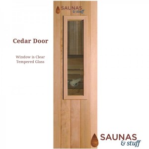 Cedar Sauna Room Door - Small Window