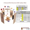 1 Person, Full Spectrum Ultra-Low-EMF Carbon Fiber Infrared Sauna Stereo