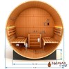 2 Person Pacific Cedar Outdoor Barrel Sauna Dimensions