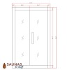 2 Person (AG) Ultra Low EMF Infrared Sauna - Dimensions