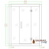 3 Person (AG) Infrared Sauna, Ultra Low EMF - Dimensions