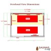 3 Person (DH2) Ultra-Low EMF Carbon Fiber Infrared Sauna