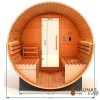4 Person View Pacific Cedar Outdoor Barrel Sauna Dimensions