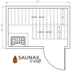Harvia 4 x 6 Essential Sauna Floorplan