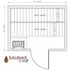 Harvia 5 x 7 Essential Sauna Floorplan