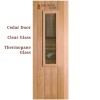 3' x 6'8" ADA Width Cedar Sauna Room Door with small window