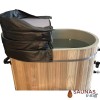 Oval Cedar Cold Plunge Tub - Composite Liner