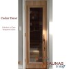 2' x 6'8" Western Red Cedar Sauna Room Door - Clear Glass
