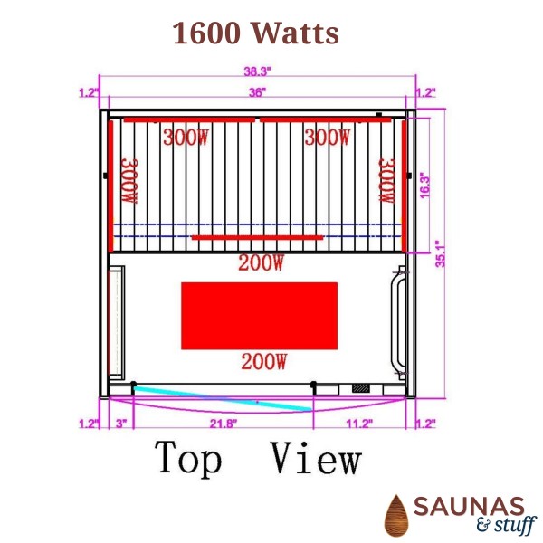 1 Person (E2) Ultra-Low-EMF Carbon Fiber Infrared Sauna