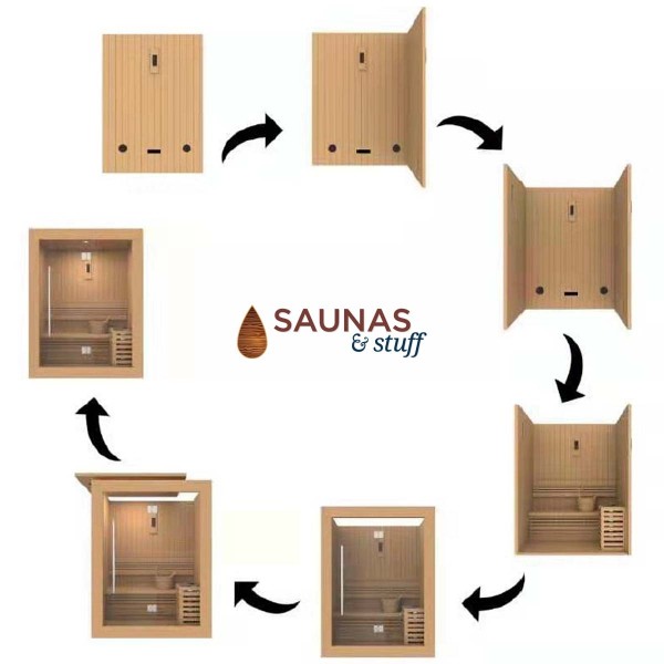 Essence 2 Person Traditional Sauna Assembly
