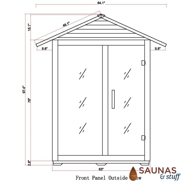 3 Person Outdoor Sauna