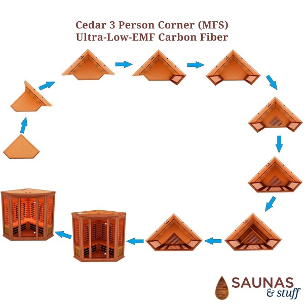 Cedar 3 Person Corner (MFS) Ultra-Low-EMF Carbon Fiber