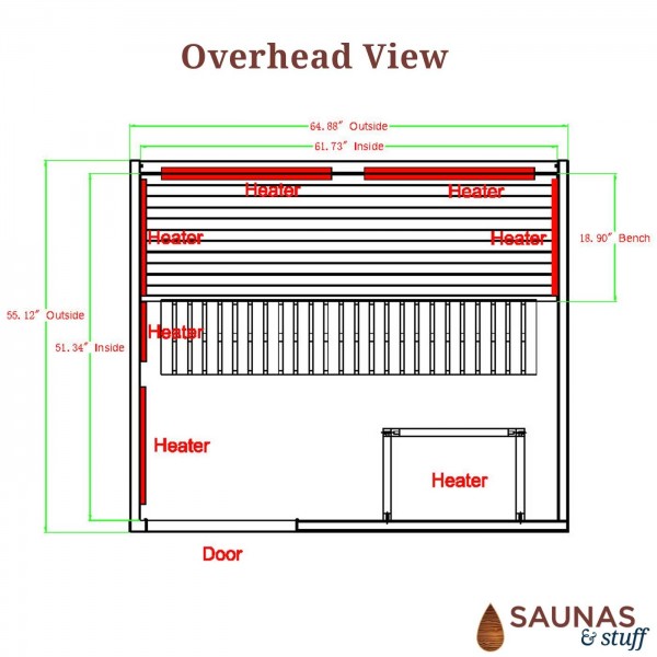 3 Person Full-Spectrum Hybrid - Indoor Sauna