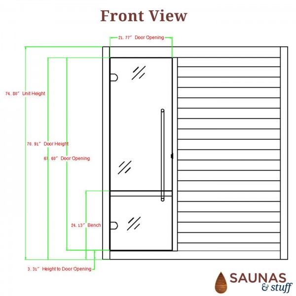 3 Person Full-Spectrum Hybrid - Indoor Sauna