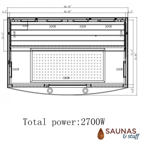 4 Person, Full Spectrum Ultra-Low-EMF Carbon Fiber Infrared Sauna