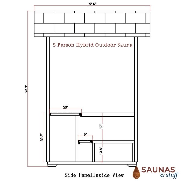 5 Person Hybrid Outdoor Sauna