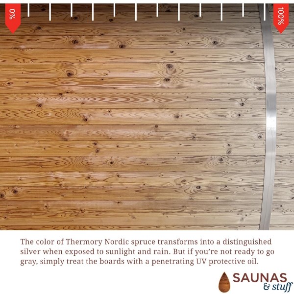 Thermory 2 Person Barrel Sauna with Window