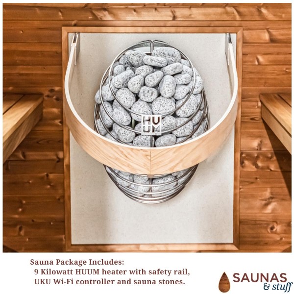 Thermory 6 Person Barrel Sauna with Back Window