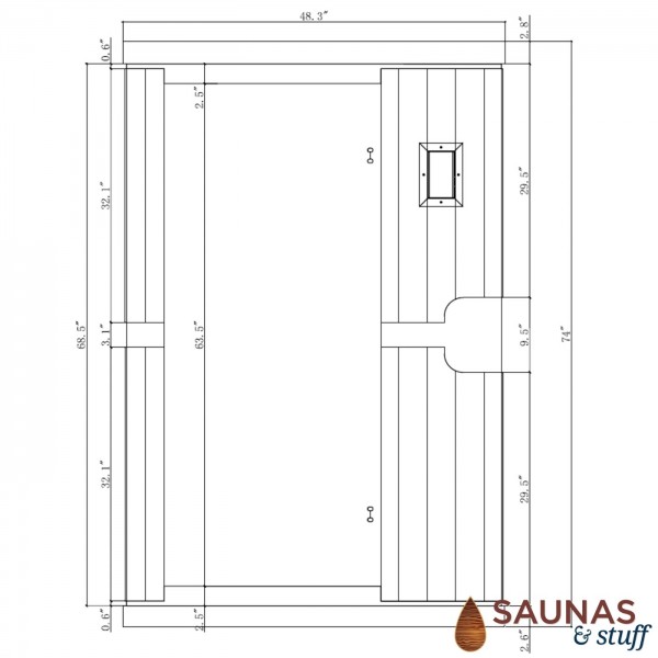 2 Person (C) Carbon Fiber Infrared sauna