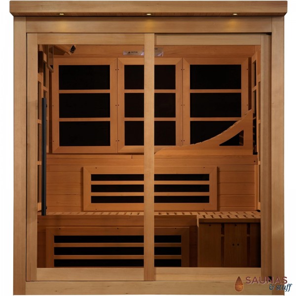 6 Person Ultra Low EMF Sauna, Carbon Fiber Heater, with TV