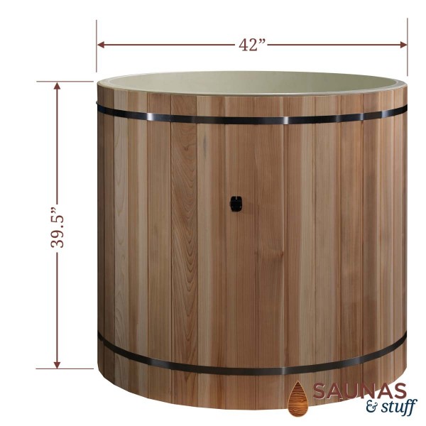 Cedar Cold Plunge Tub - Composite Liner - Dimensions