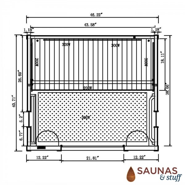 2 Person (A) Carbon Fiber Infrared Sauna