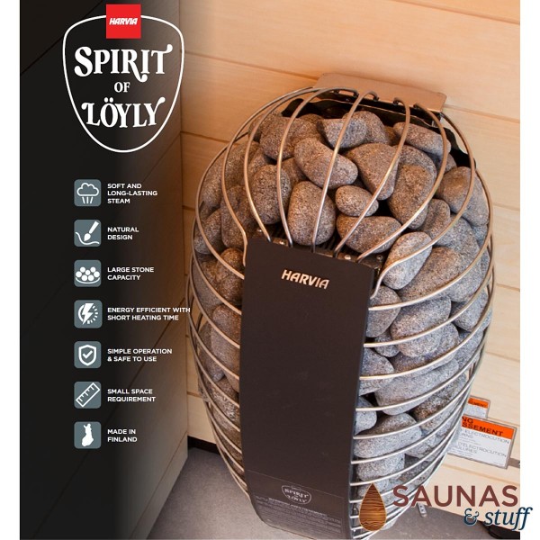 HARVIA SPIRIT SP90, 9.0 KW Electric Sauna Heater | SaunasAndStuff.com