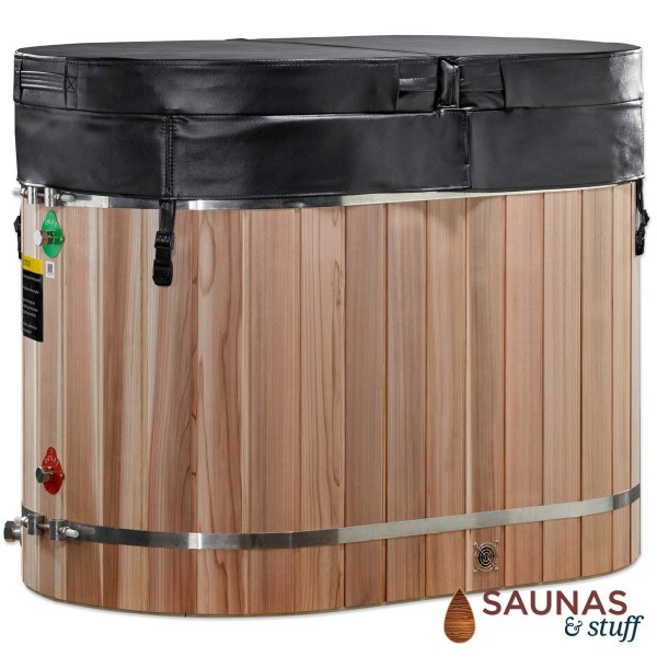 Oval Cedar Cold Plunge Tub - Composite Liner