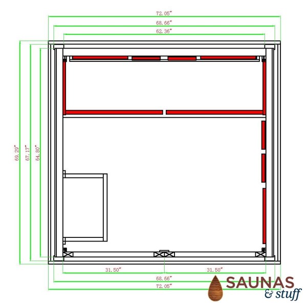 Summit Cedar Hybrid 3 Person Outdoor Sauna