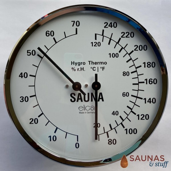 5" Sauna Thermometer Hygrometer Combo