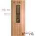 ADA Width Cedar Sauna Room Door - Small Window