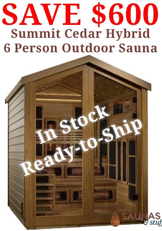 Summit Cedar Hybrid 6 Person Outdoor Sauna